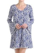NEW NIP $78 Women's Bohemian Crochet Fringe Lace Dress M L