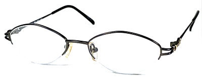 ESCADA E310 PEW NOS Japan Gray/Gold Half Rimless Eyeglasses Frame 50-18-130