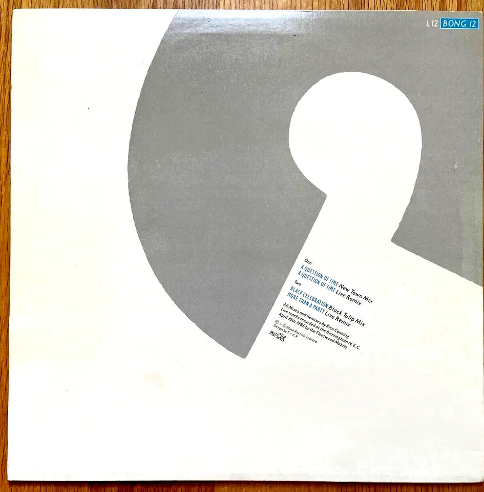 DEPECHE MODE Вопрос Времени Ремиксы РЕДКАЯ БРИТАНСКАЯ ОГРАНИЧЕННАЯ СЕРИЯ РАЗЛИЧНЫЕ ОБЛОЖКИ 12"" Винил - Изображение 4 из 4