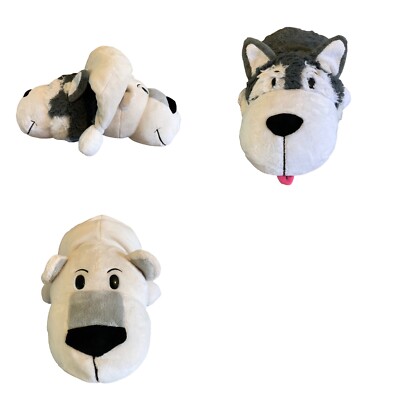 Flip A Zoo Asher Husky Poppi Polar Bear 16'' Plush 2 In 1 Stuffed Animal Pillow