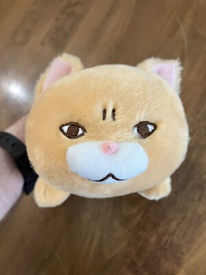 New Amuse Japan Plush Cat Toy Laying On Stomach 7.5  NWT Japanese Anime Adorable