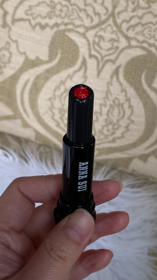 Nuevo lápiz labial ANNA SUI negro rojo color rojo cambiante tamaño completo ~ raro Foto 4 de 4