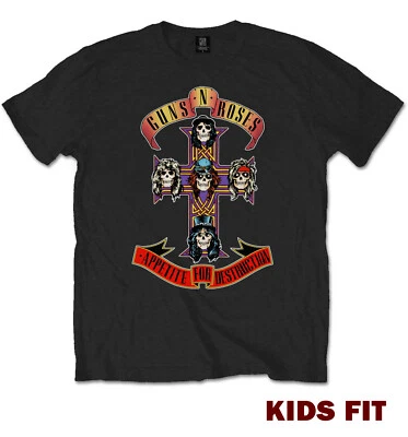 Guns N Roses T-Shirt Appetite For Destruction Jungen Mädchen Kinder T-Shirt neu offiziell