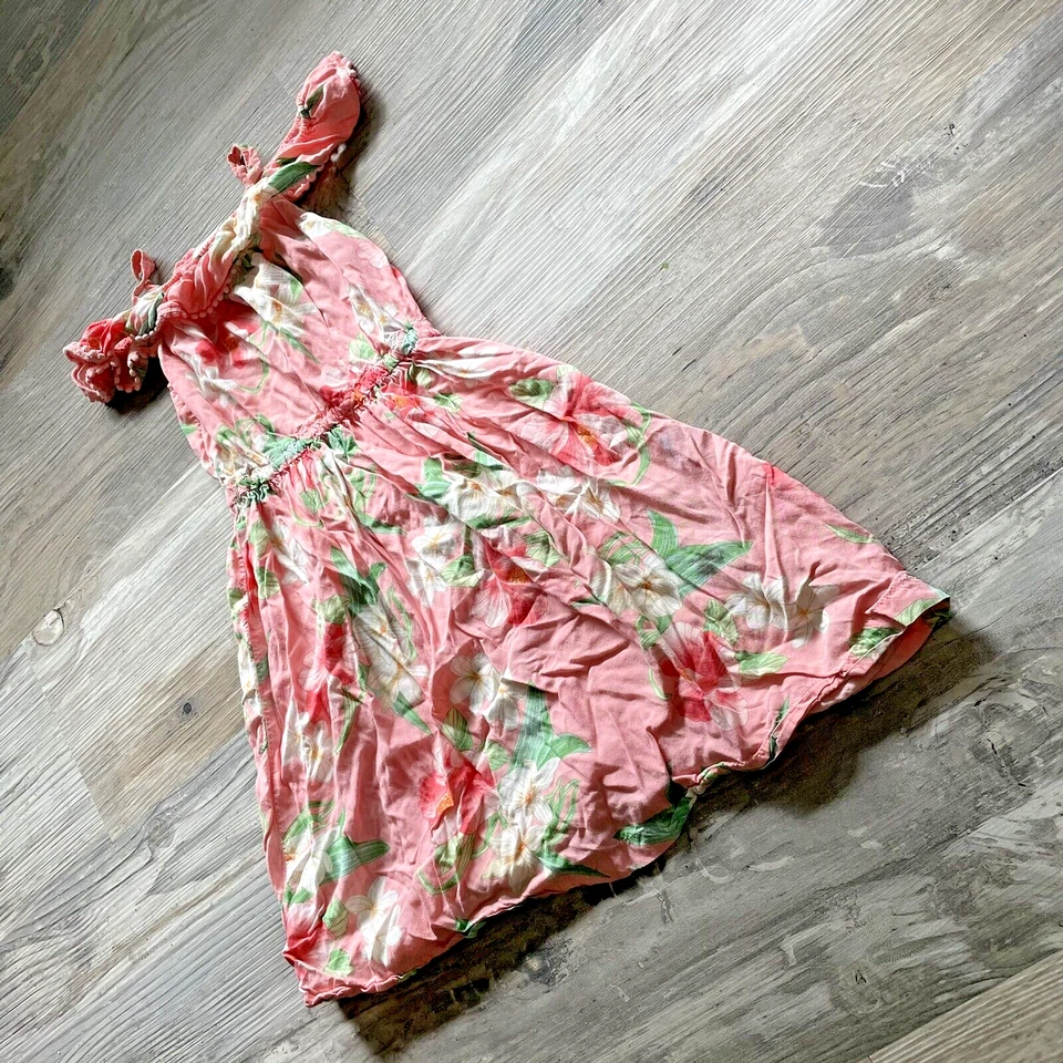 Vestido de sol Carter hawaiano floral con tiras talla 4T para niña Foto 2 de 4