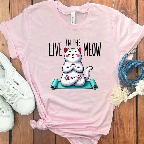 MEOW CAT YOGA T-SHIRT - Picture 18 of 29
