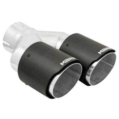 MBRP T5183CF Carbon Fiber Staggered Dual Wall Round 3 inch Universal Exhaust Tip