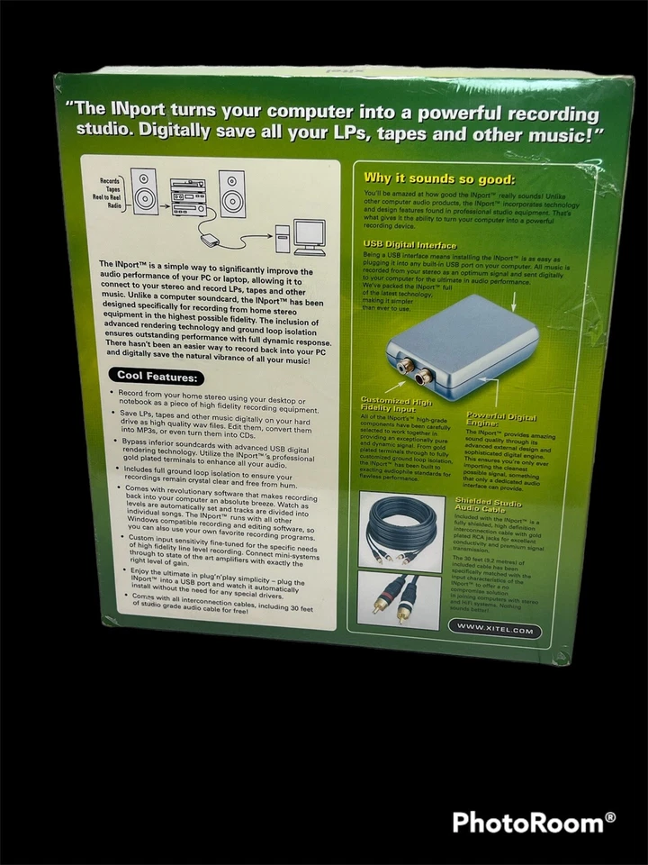 ✨XITEL INPORT ANALOG TO PC AUDIO RECORDING ADAPTER LPs TAPES STEREO ~ New ~✨ - Image 2 of 4