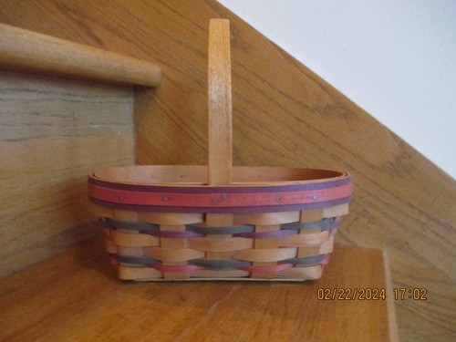 Longaberger Easter Basket Set Small 97 purple pink green *shipping included!* - Picture 3 of 11
