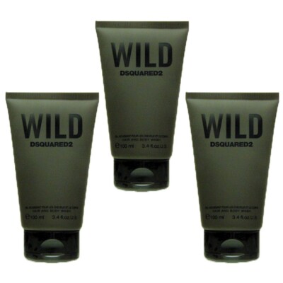 (99,83 EUR/l) 3x Dsquared² Wild Hair and Body Wash 100 ml = 300 ml NEU