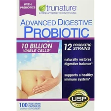 TruNature Advanced Digestive Probiotic (100 Capsules), 100Count