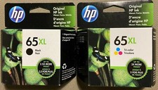 Genuine Factory Sealed HP 65XL Black  65XL Color Ink Cartridges 2022