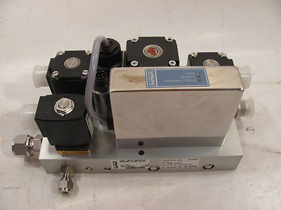 BURKERT 8711 MASS FLOW METER  CONTROLLER for GAS SOLENOID VALVE  INLET MANIFOLD 