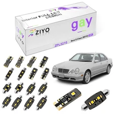 15 Bulbs Xenon White LED Interior Light Kit For Benz E-Class W210 1995-2002