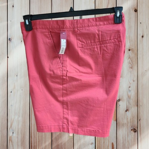 Merona Men's 8" Club Flat Front Chino Walking Shorts Sunny Red Size 42 - Picture 2 of 12