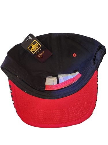 Supreme WET Snapback Hat Black Red White Stripe Brim Cap New with Tags - Picture 4 of 5