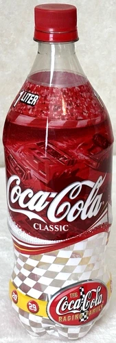 VTG ‘90 Coca-Cola-“Nascar Racing Family”-Plastic One Liter Soda-Pop Bottle-Empty