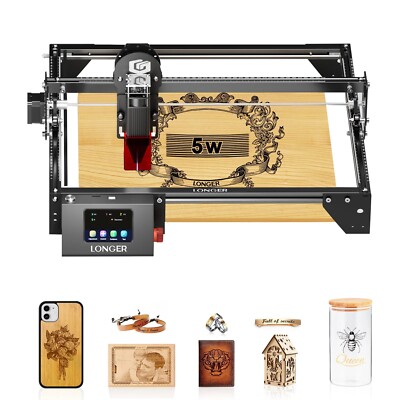 LONGER 60W Lasergravierer 5W Lasergravur Schneidemaschine DESKTOP 400x400mm NEU