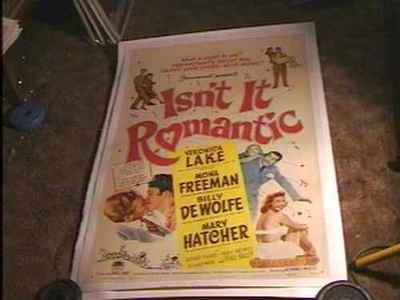 ISNT IT ROMANTIC MOVIE POSTER '48 VERONICA LAKE LINEN | eBay