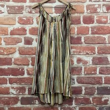 Ecote Dress Womens XS Multicolor Striped Abstract Tie Shoulder