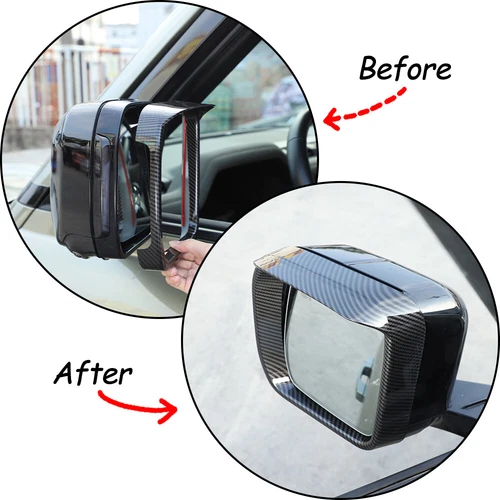 2x Cubierta de marco de espejo retrovisor lateral ABS negro para Land Rover Defender 2020-2022 - Imagen 4 de 10