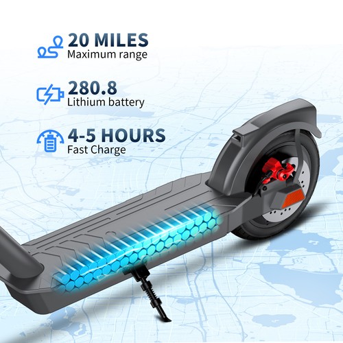 TST Electric Scooter Adult Dual motors 20MP E-Scooter with APP Lights Foldable - Picture 3 of 11