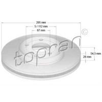 Topran Bremsscheiben Vorne Ø295 Mm BelüFtet FüR Mercedes-Benz E-Klasse W211 S211