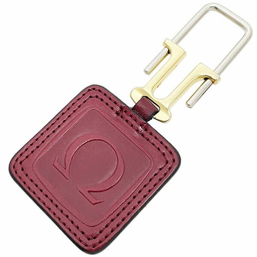 ■Authentic Omega Keychain Leather Bordeaux Silver Hardware Gold Hardware OMEGA - 第 1/5 張圖片