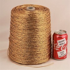 BULK LOT Solid Gold Metallic 20 Needloft Nylon Craft Cord - 4,000 feet USA