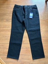 Bandolino Mandie Black Classic Fit Jeans Straight Leg Stretch Cotton 14 Short