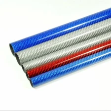 2pcs 20mm*22mm*500mm Roll Carbon Fiber Tube for RC Plane 3K Glossy Multi-colors