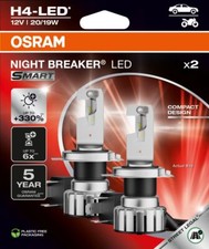 OSRAM H4 LED NIGHT BREAKER LED SMART bis zu +330% 6000 K Model 2024 DUOBOX