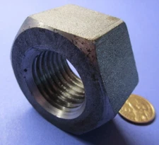 Grade 2 Steel, Heavy Wide Hex Nuts RH, 1 1/2"-6 x 2 3/8" W x 1 15/32" H, 3 Pc