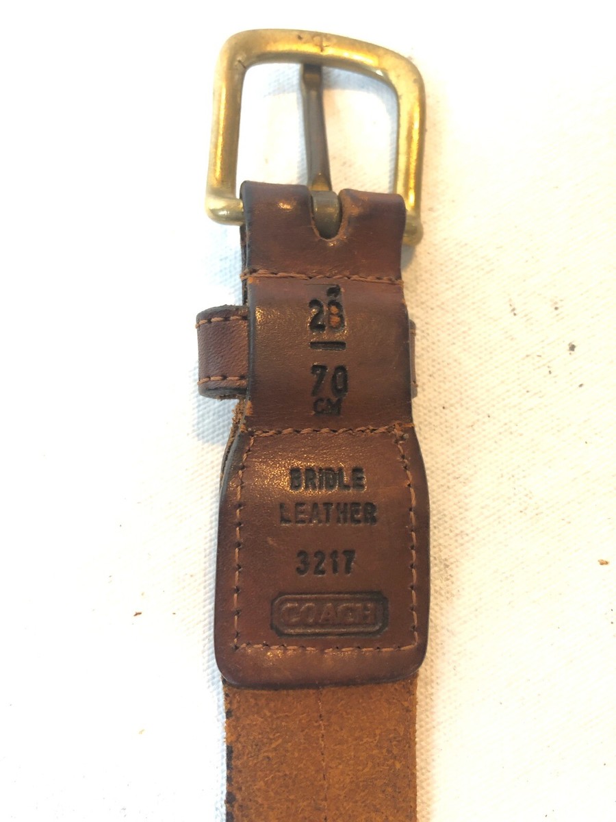 Coach Brown Leather Belt Bridal Leather Mens S Size 28 /70 | eBay