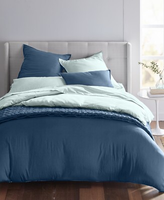 Oake Solid Reversible Cotton Tencel 3-Pc. Comforter Set Full / Queen