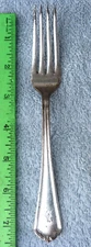 Freemason Masonic Monogram Dinner Fork by I. S. Co.(?) Silverplate 7 1/2" w/wear