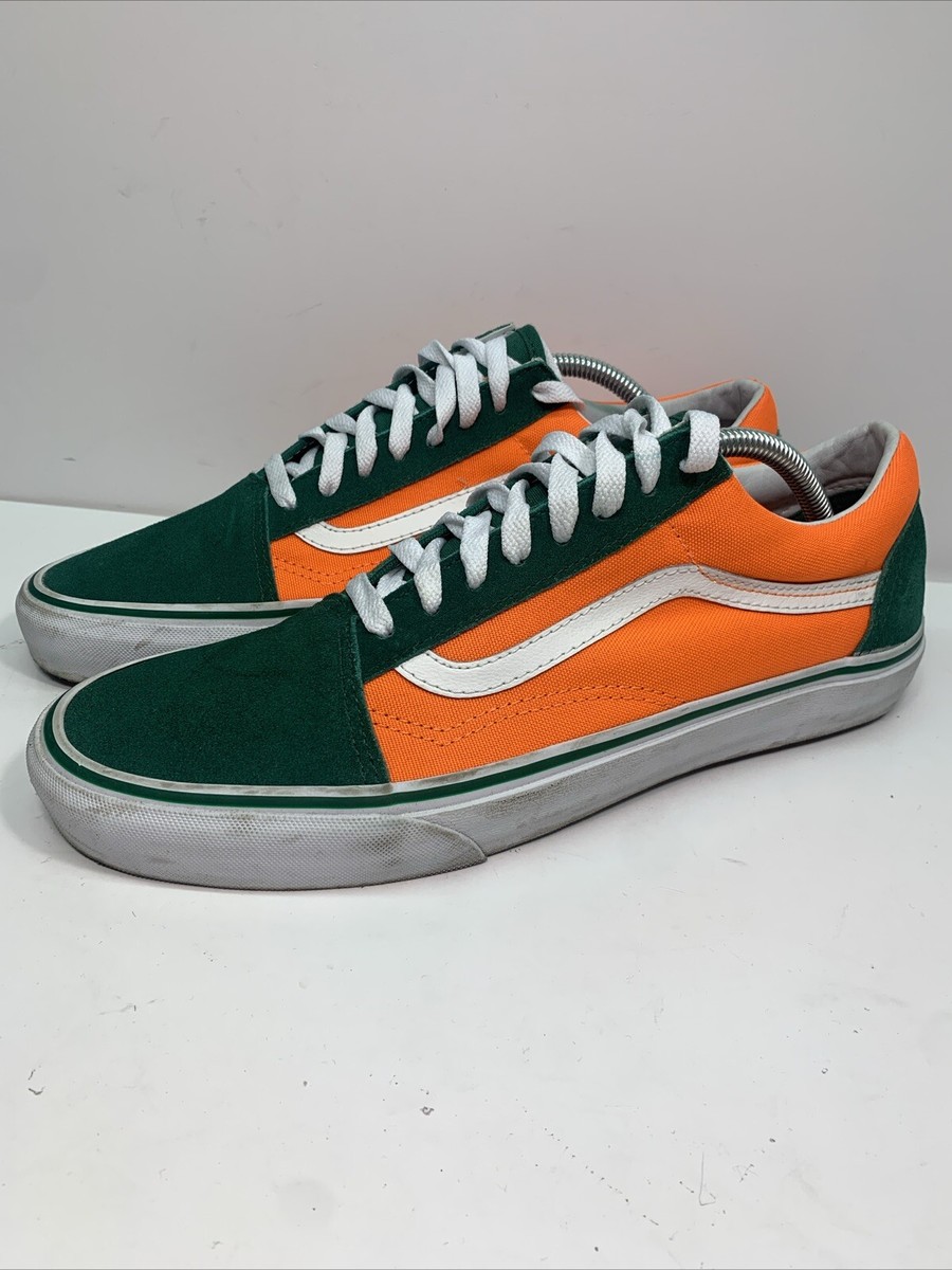 Vans Men's SK8 Low Green Suede Orange Canvas Sneakers Size 10.5 | eBay
