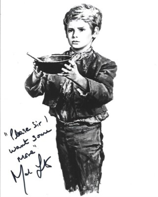 Mark Lester In Person signed 10'' x 8'' Foto + RARE Zitat!!!- Oliver ! #2