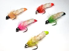 MOP FLY SET -5 Flies - Fly Fishing Caddis - 3/16 Tungsten Bead - #8 Daiichi Hook