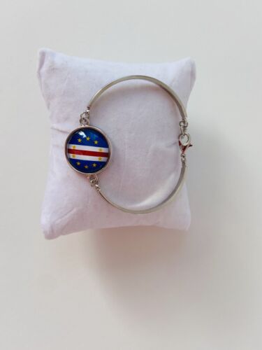 Cape Verde Flag Bracelet. Sterling Silver. #contadiodjo #evileyebymaria - Afbeelding 1 van 3