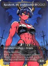 MTG - Razaketh, the Foulblooded - Fanart Borderless Style - EDH / Playtest