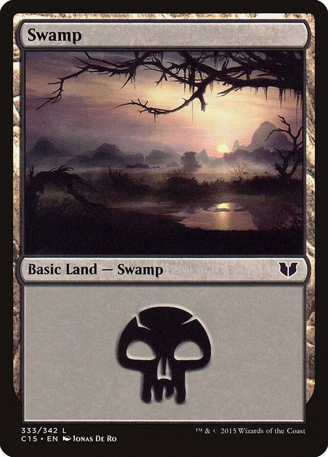 Swamp (333) 333 Land Commander 2015 Magic: The Gathering Near Mint