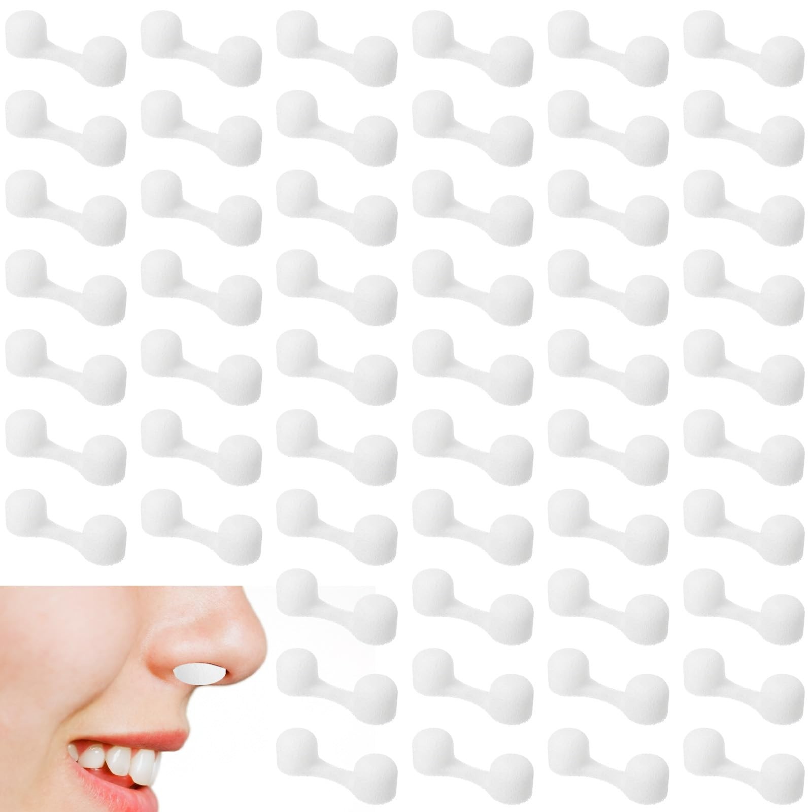 100 Pieces Nose Plug Filter Disposable Nose Dust Filters Sponge Nostril Filters