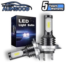 H7 Led Headlight Bulbs High Low 6500k Bright White Canbus Error Free