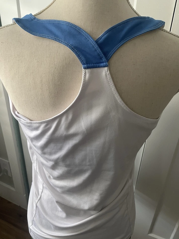 Bolle Blanco Azul Negro Espalda Corredora Sin Mangas Tanque Grande Golf Tenis Pickleball Foto 4 de 4