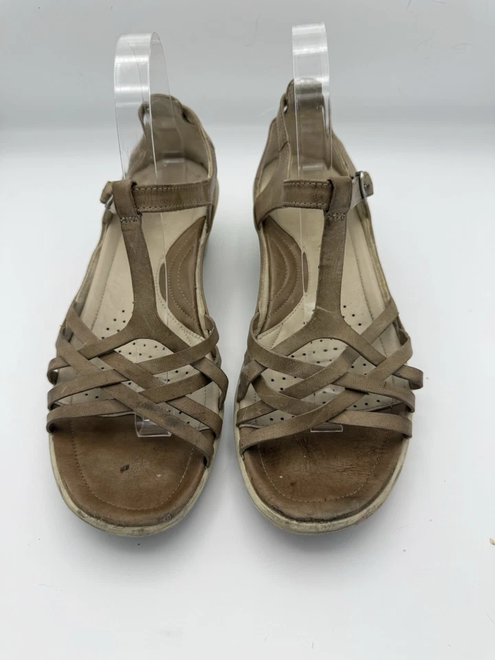 ECCO Sandals Womens 9.5 10 EU 41 Comfort Cushioned Ankle Strappy Wedge 1410e - Image 2 of 4