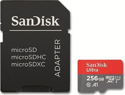 256 GB Sandisk Ultra micro SDXC UHS-1 class10 A1 256GB Karte mit Adapter