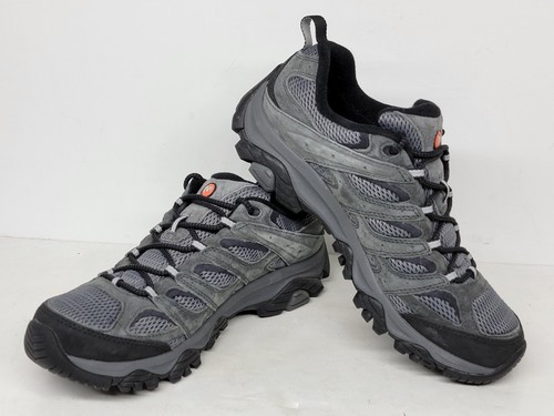 Merrell Moab 3 Zapatos de Senderismo para Hombres 10.5 Gris Granito Impermeable Vibram Botas Bajas - Imagen 4 de 10