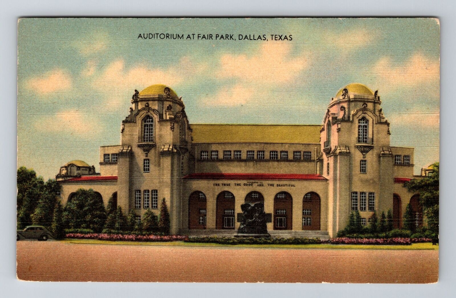 Dallas TX-Texas, Auditorium at Fair Park, Antique Vintage Souvenir Postcard