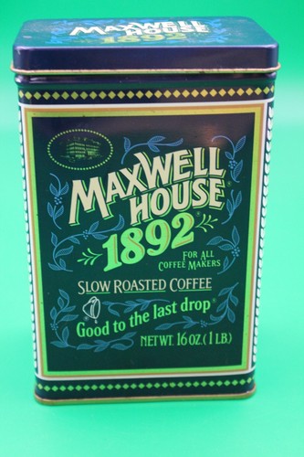 Maxwell House 1892 100 Year Anniversary: Collectible Coffee Tin - 16 oz VINTAGE