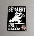 VINTAGE 12” CUBS BASEBALL BEAR PORCELAIN SIGN CAR GAS TRUCK OIL MOTORCYCLE